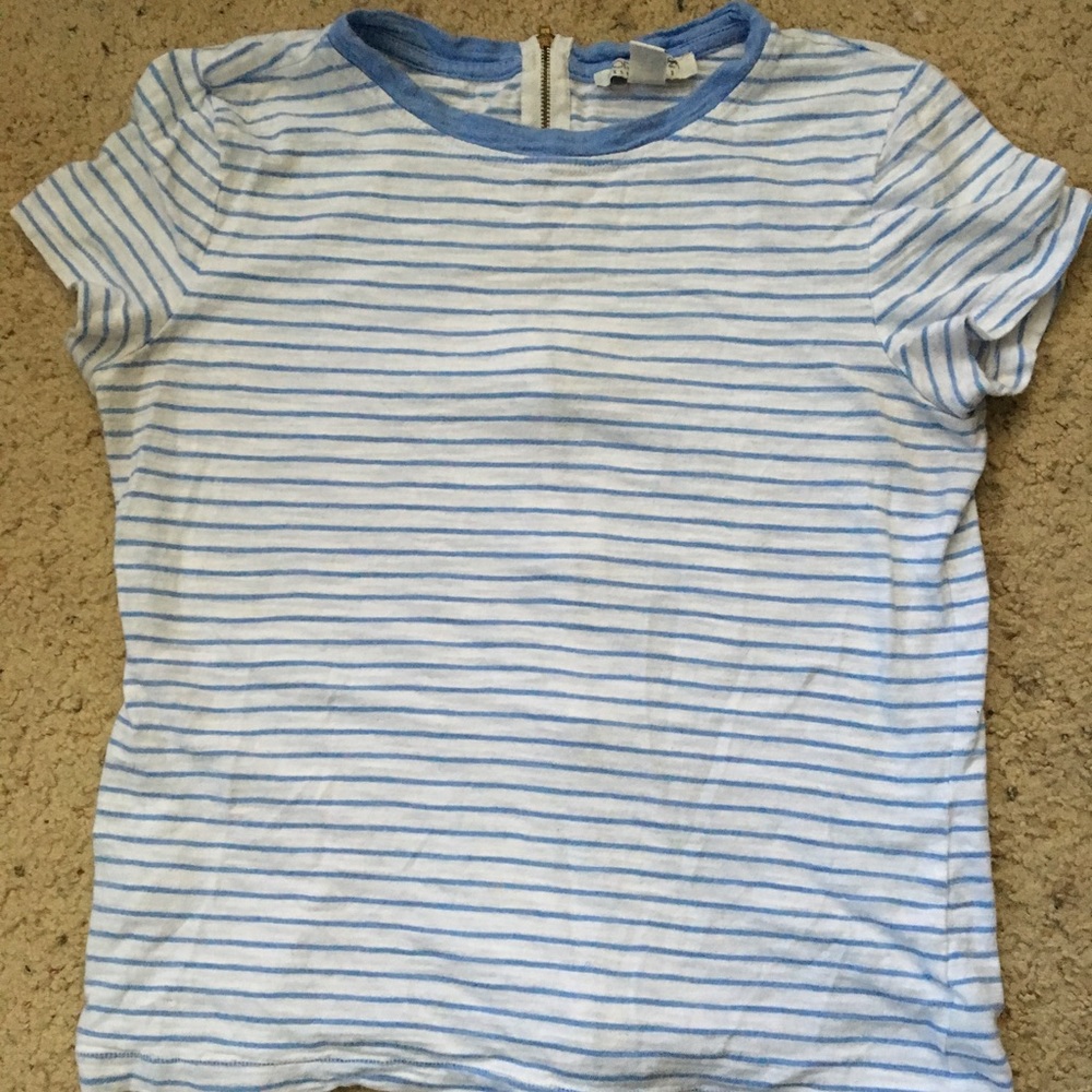 Forever 21 light blue and white stripped shirt